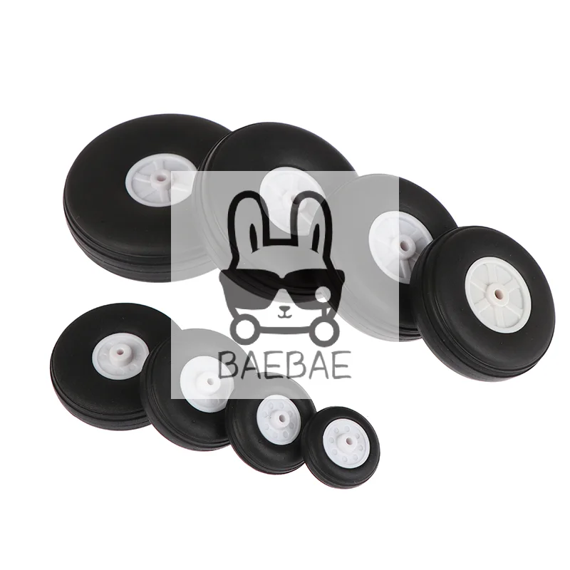 

2Pcs High Elastic PU Rubber Wheel Diameter 1/1.25/1.5/1.75/2/2.25/2.5/2.75 Inch For RC Fixed-Wing Airplane Model DIY Tires
