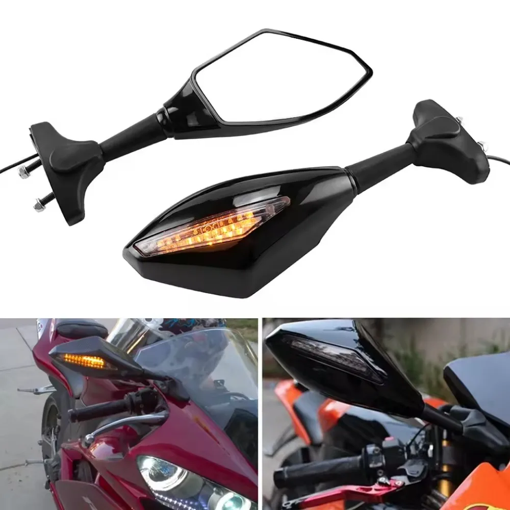

For Yamaha MT-10、FZ-07、FZ-09、XSR700、XSR900、XJ6、XJR400、XJR1300 Motorcycle rear-view mirror LED turn signal rearview mirror