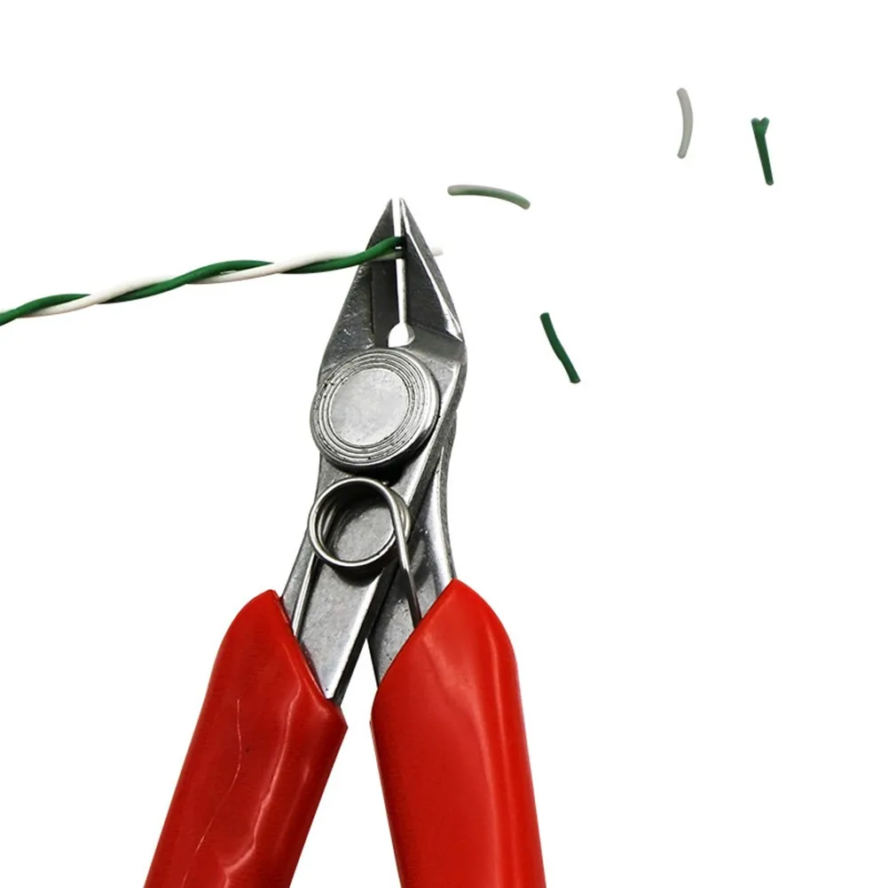 12mm Electronics Cutting Plier Jewelry Wire Cable Cutter Side Snips Flush Pliers Tool Stainless Steel Jaw Cable Cutter