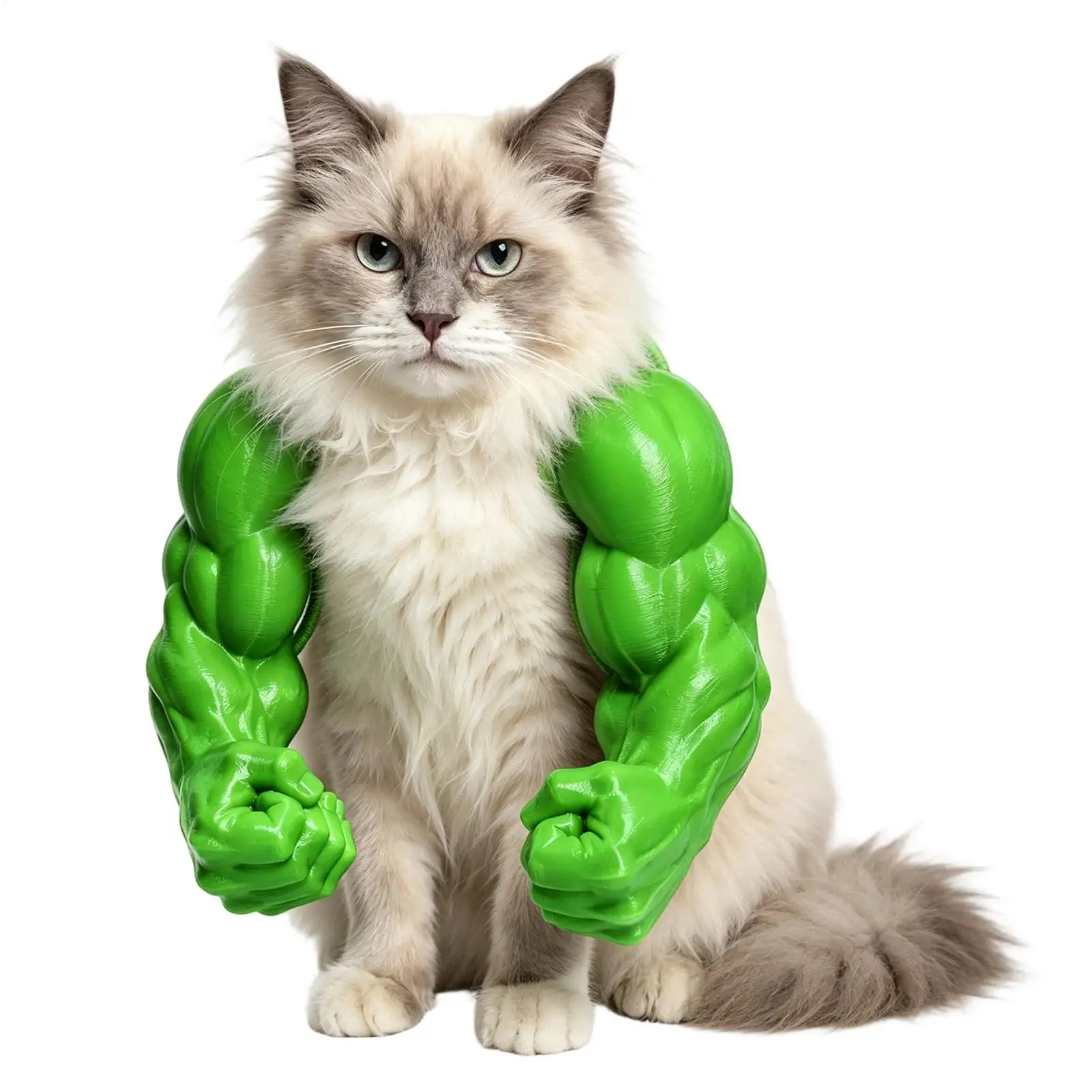 3D-gedrucktes Kostüm mit Muskulösen Armen für Haustiere, Lustiges Cosplay-Accessoire für Katzen und kleine Hunde, Urkomisches Halloween-Party-Foto – Detail 1