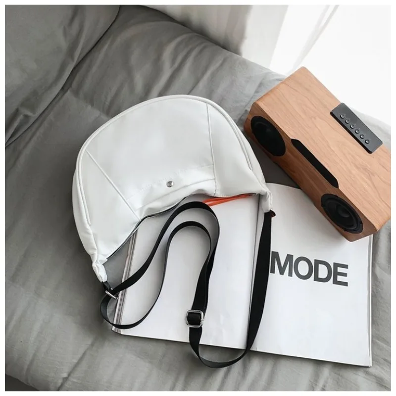 Super Cool Leisure Sport Solid Shoulder Bags Zipper Half Moon Portable Durable Crossbody Bags for Women 2024 Fashion Versatile