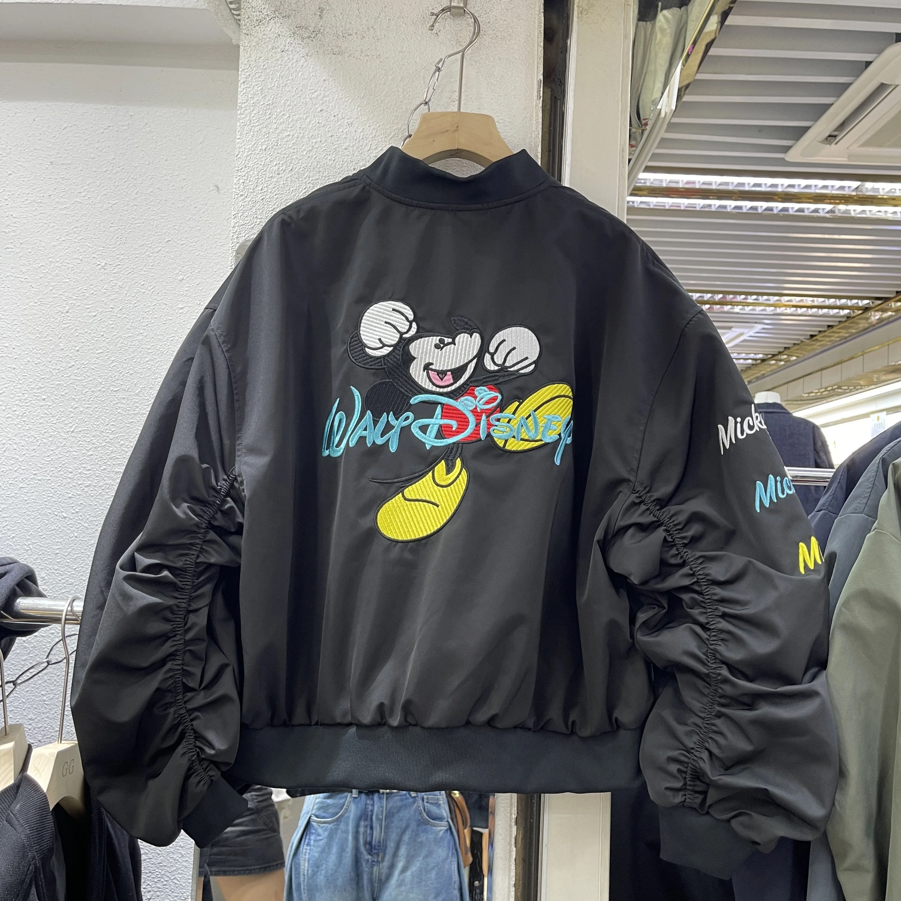 Autumn New Women's Jacket American Retro Design Cartoon Embroidery Casual Loose Baseball Jacket Zipper Jacket Trendy Coat