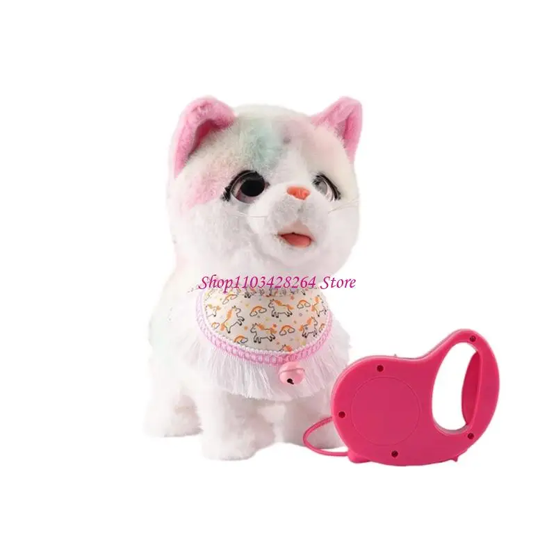  Realistic Walking And Licking Plush Pet Toy With Remote Control Family Bonding