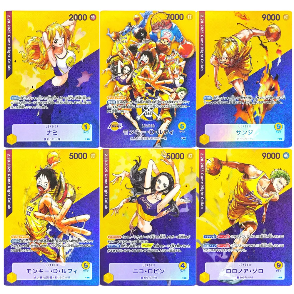 

Набор коллекционных карточек DIY One Piece: Баскетбол, Луффи, Лидер, Нами, Зоро, Робин, Санджи, Чоппер, Брук — японская TCG-игра, аниме-карточки