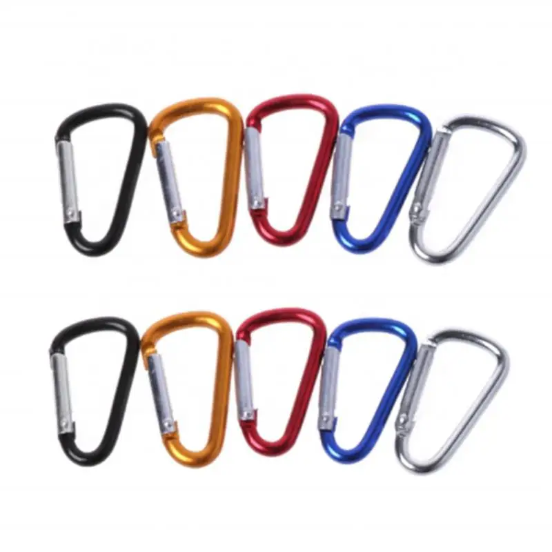 

8mm Carabiner Spring Snap Hook Spring Link Hook Clip Hook D-ring Snap Hook Aluminum Backpack Hanging Keychain Not for Climbing