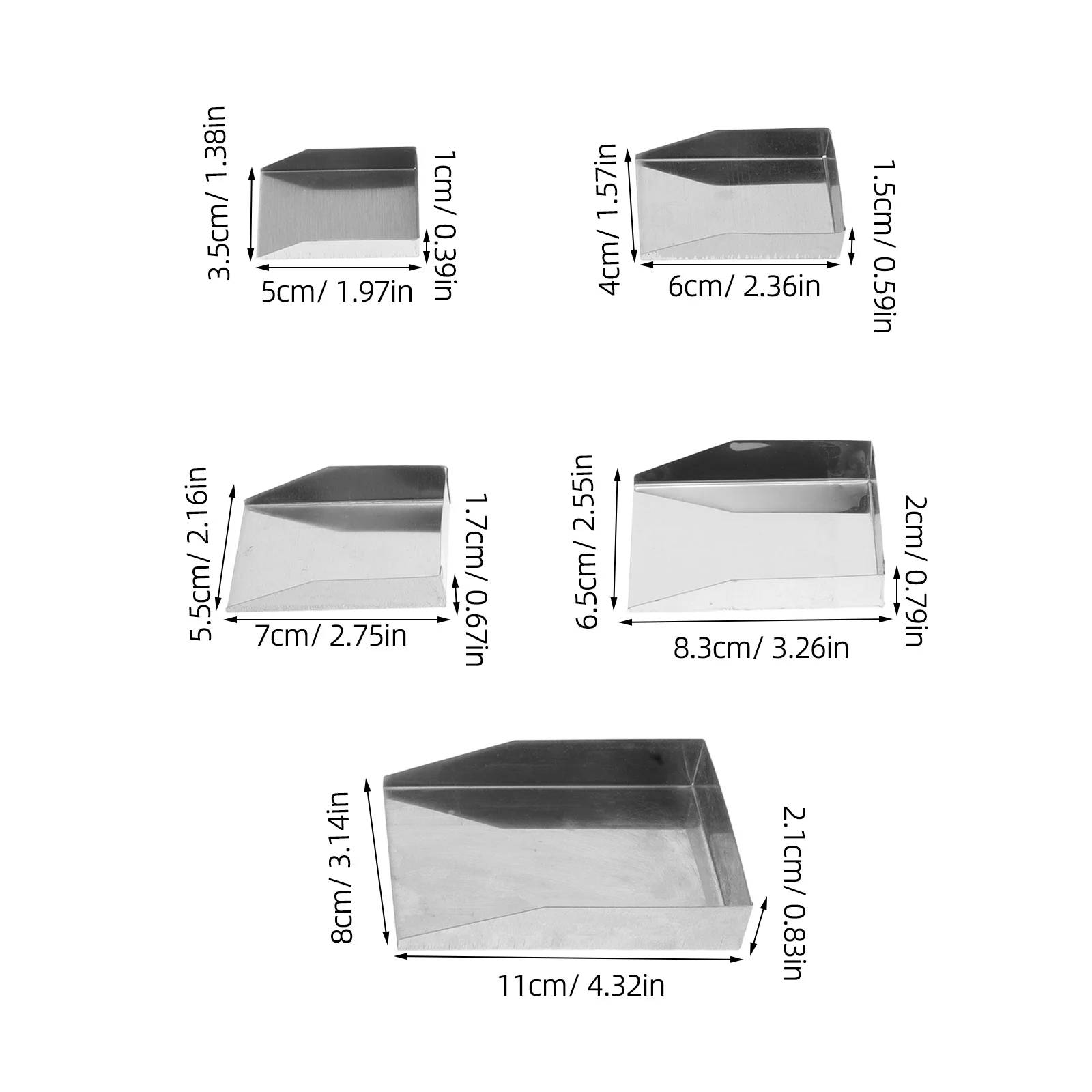 

5pcs Set of 5 Mini Craft Shovel Bead Scoop Rhinestone Sorting Scooper Jewelry Flat Small Pearl