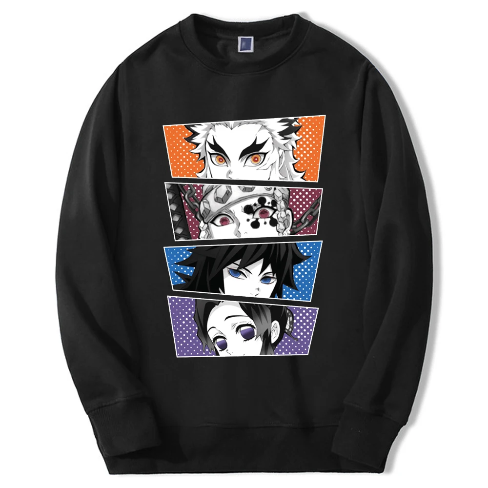 

Demon Slayer Hot Japan Anime Hoodies Mens Tanjirou Manga Graphic Crewneck Sweatshirt New Fleece Hip Hop Pullover Sudaderas