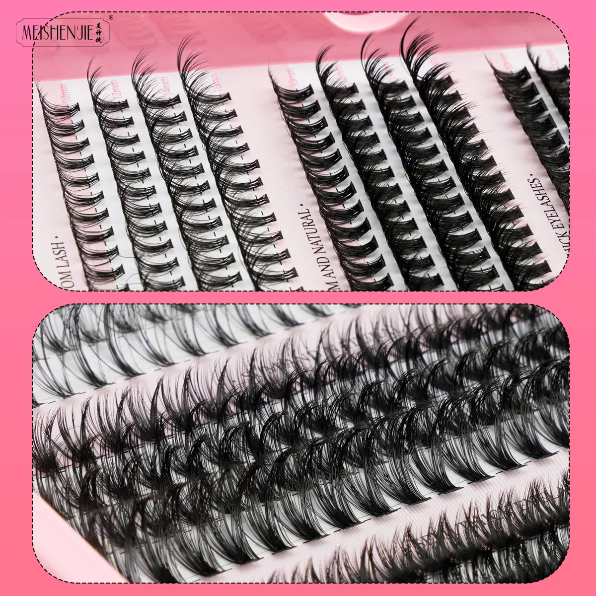 DIY Lashes Kit Clusters Fluffy Dramatic Thick Volume Eyelashes Natural Lashes Bond And Seal Fake Lashes Individual Lashes Kit