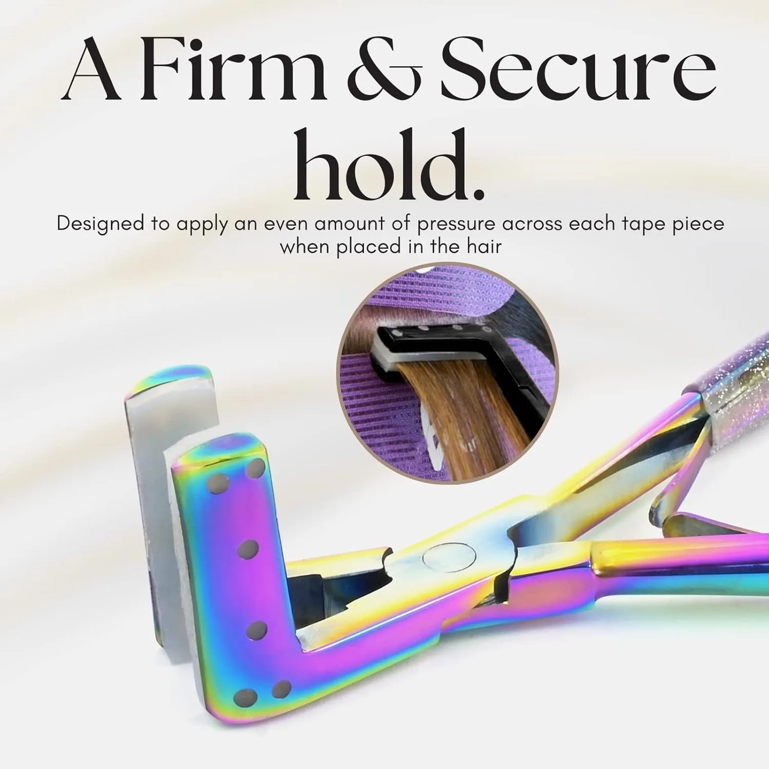 Professional Tape Hair Extension Pliers Stainless Steel Salon Tool for Silicone Tape Hair Extensions