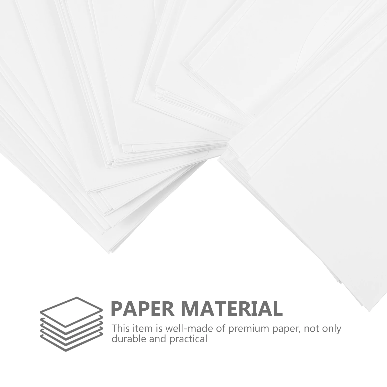 

100 Pcs Blank Card Envelope Office Supplies Postcards White Paper Bags File Holder Portfolio Project Pocket