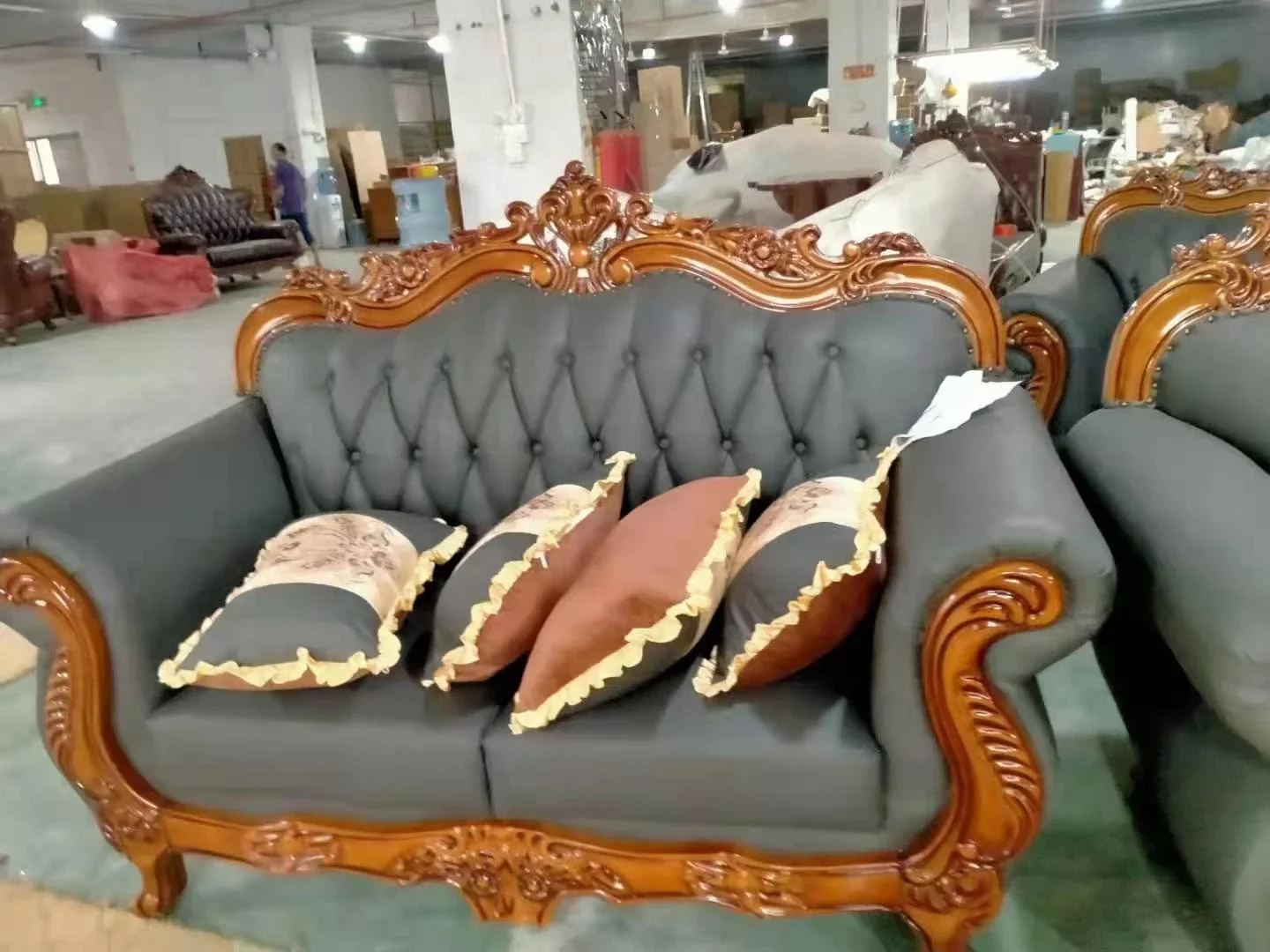 

#For luxury European Style soft leather sofa 1+2+3 7 seaters home furniture sofa sets modern