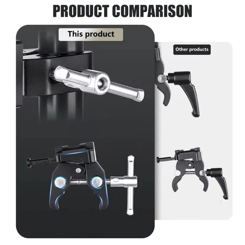 M17B Professional V Clamp Claw Clamp ด้ามจับโลหะที่ได้รับการอัพเกรดและการออกแบบน็อตแบบฝังเพื่อความเสถียร