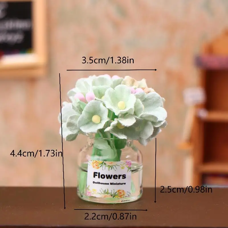 [JN] 1/12 Poppenhuis Bloem Miniatuur Bloemenvaas Model Pop Thuis Potplanten Decor Speelgoed Micro Landschap Plant