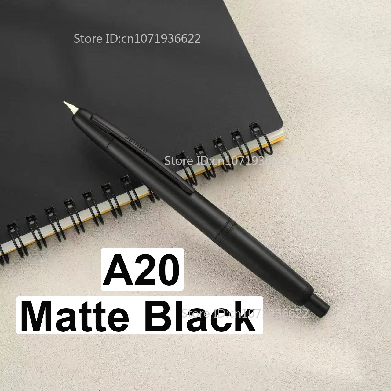 

Limited Matte Black JINHAO 20 Resin Press Fountain Pen Retractable EF F Nib WIth Clip Ink Pen Lighter Than A10 School Supplies