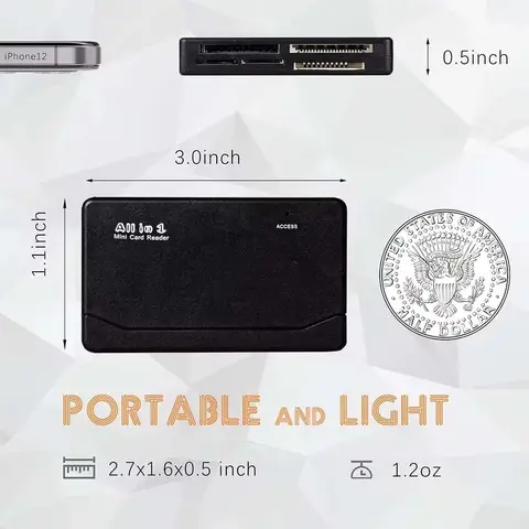 480 Mbit/s allt-i-ett minneskortläsare USB 2.0 extern kortläsare SD SDHC Mini Micro M2 MMC XD CF-läsare för MP3-digitalkamera 10 best sales Sandisk-kortläsare - №3