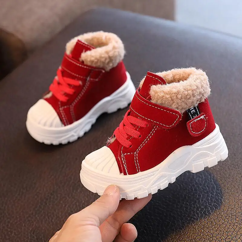 

2026 Winter Autumn and Winter Non-Slip Fashion Leisure Boy Girl Boots Snow Boots Keep Warm New Model Fleece-Lined Thicken