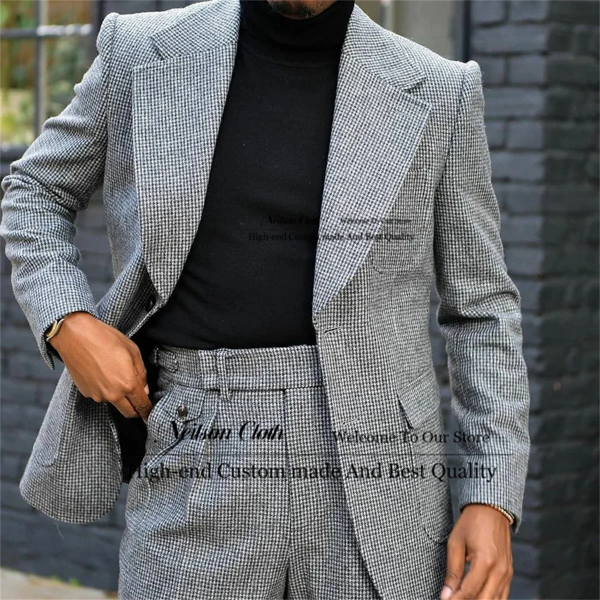 

Fashion Gray Male Prom Blazers Notched Lapel Groom Wedding Tuxedos 2 Pieces Sets Business Men Suits Slim Fit Terno Masculino