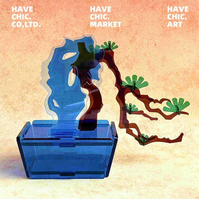 

Acrylic cypress welcome pine desktop bonsai