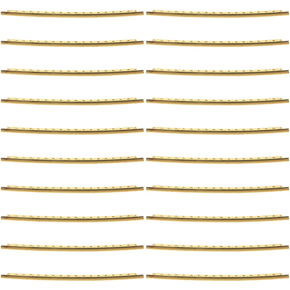 

20Pcs Metal Guitar Fret Wires High Strength Brass Fretboard Line Replacement for Classical Electric Bass Upgrade Accessories