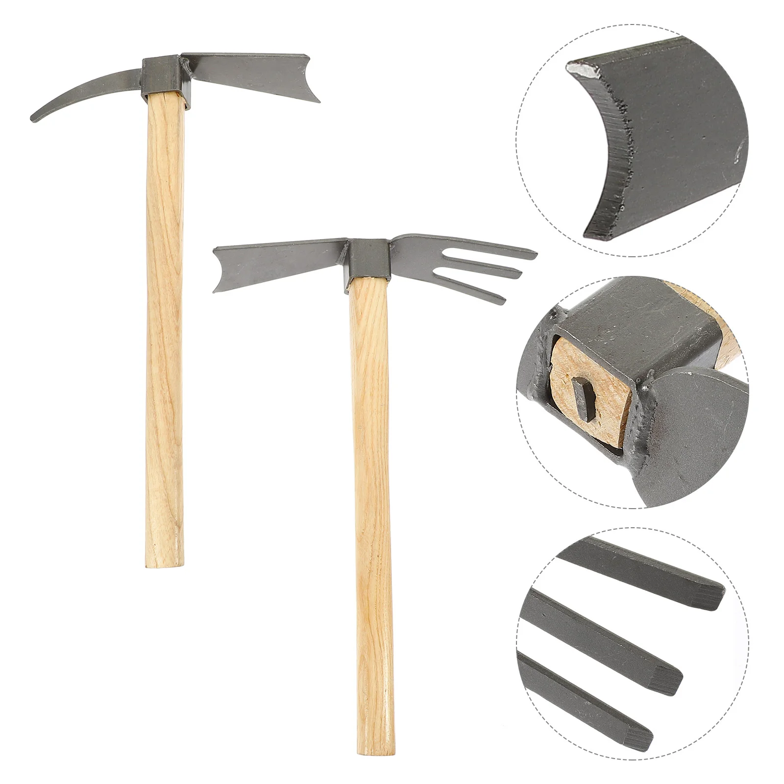 2 Pcs Garden Tool Set Trenching Tools Outdoor Para Digging Soil Hoe Gadget Vegetable Farming Crack