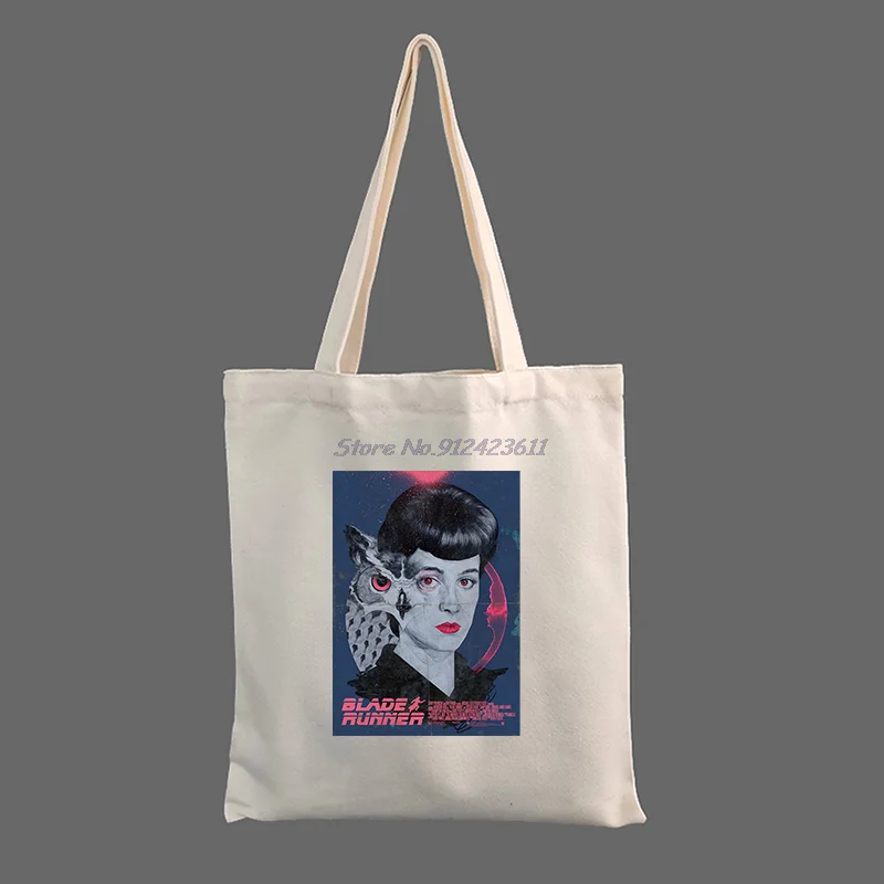 Blade Runner Rachel Rick Dechard Androids Electric Sheep Women Canvas Shopping Bag Female Canvas Cloth Shoulder Bag