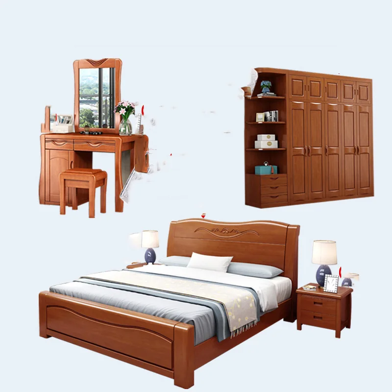 Queen Full Double Bedroom Set Space Saving Cute Upholstered Luxury Twin Bedroom Set Modern Storage Meubles De Chambre Furniture