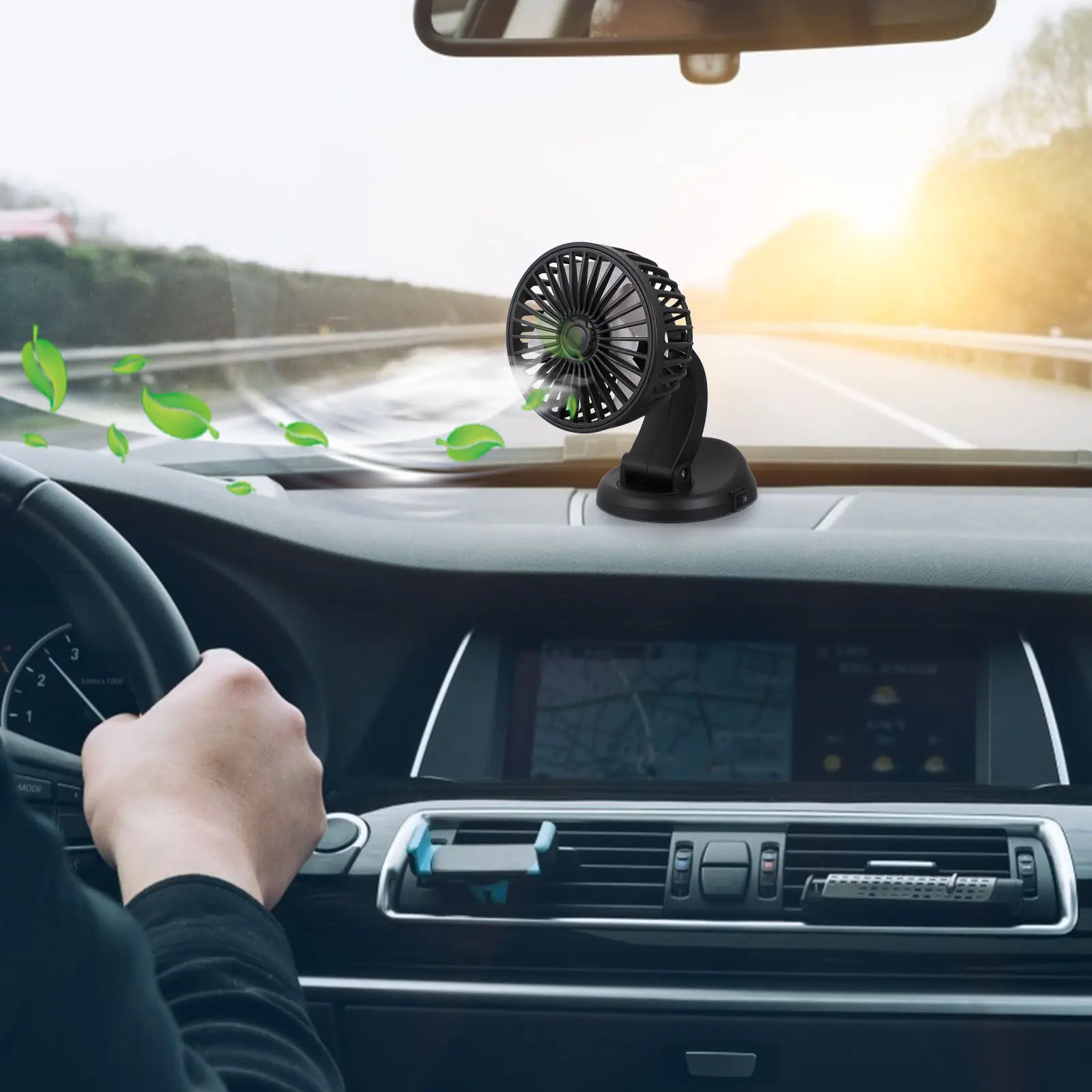 

1Pcs Car USB Portable Fan Vehicle Mounted Electric Cooling Fan Small Lightweight Seat Back Desktop Car Supplies