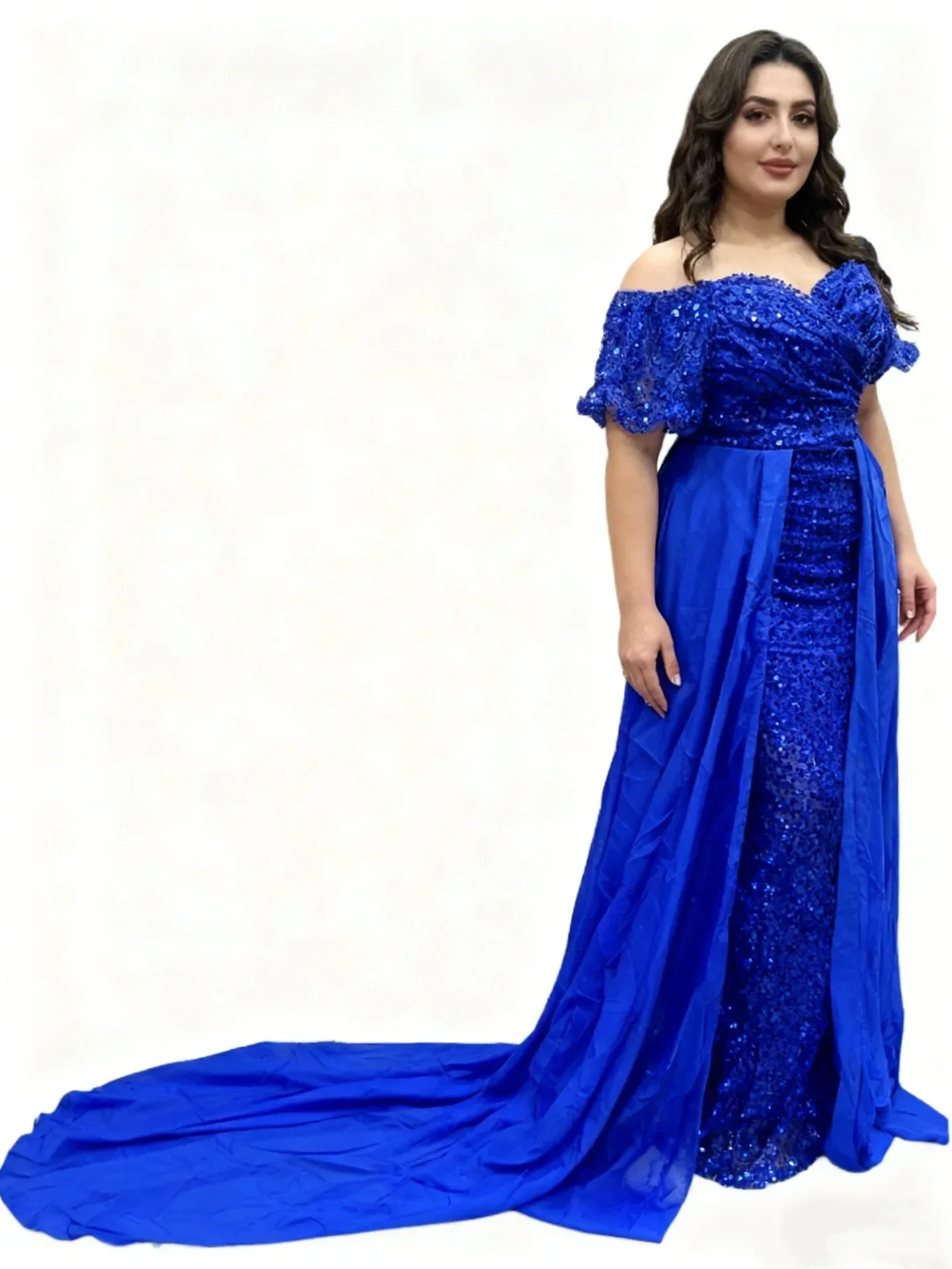 فساتين أفريقية مقاس كبير بالترتر للنساء للخريف أنيقة أفريقية بأكمام قصيرة من البوليستر فستان طويل للحفلات المسائية #5