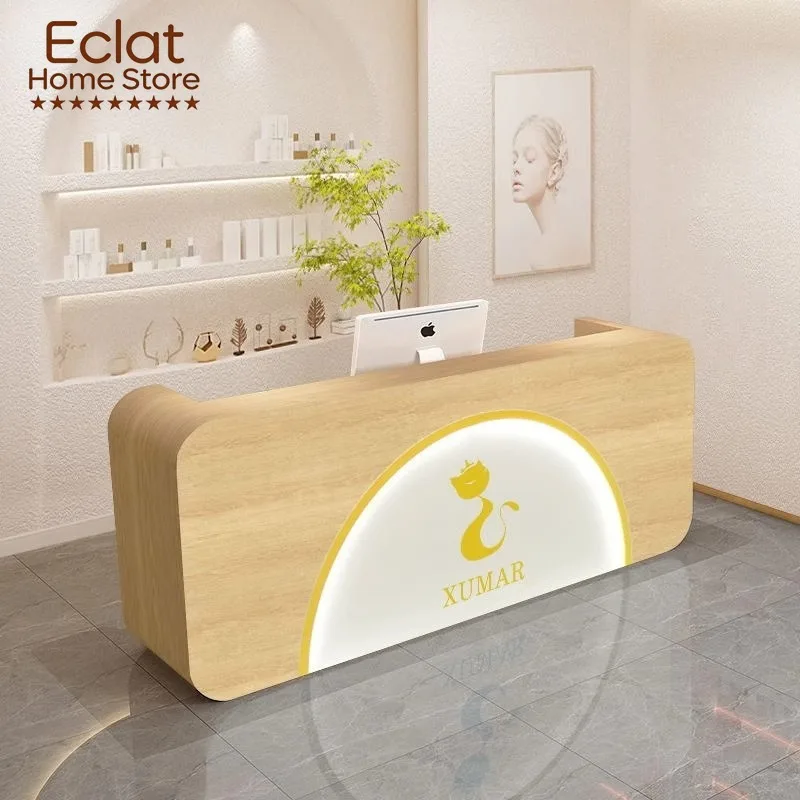 Simple modern education and training institution Bar counter Kindergarten paint front desk Clothing store Maternal and infant