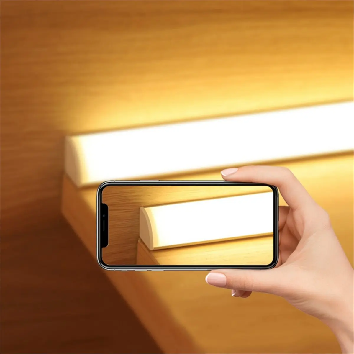 【~ Novo FDDT】Luminária LED para Armário 12V, Barra de LED de Alumínio 50cm, Luz Branca Quente Natural para Cozinha, Armário, Quarto, Luz Noturna 4000K