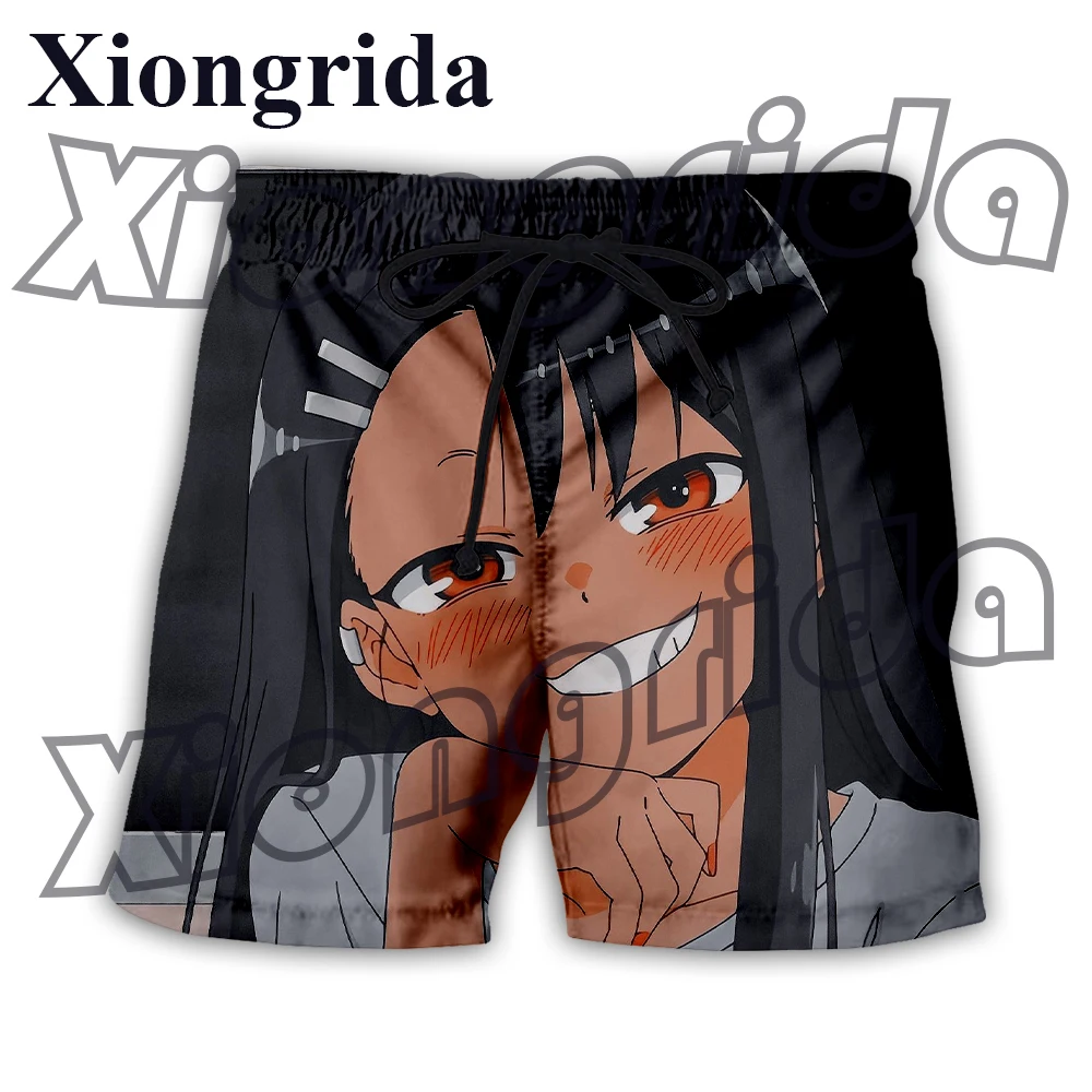 Calções Hentai Anime para homens, Nagatoro Hayase, calças curtas sexy, calção de praia Otaku, calças cosplay kawaii, unissex, verão