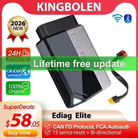 [2026 NEW] KINGBOLEN Ediag Elite Bi-Directional Scanner with Lifetime free update &15 Resets Car Diagnostic Tool pk Thinkdiag