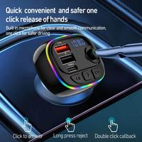 Car Charger For Phones Wireless Fast Charging Car Charger Portable Music Player Plug-And-Play FM Transmitter For Travel Daily