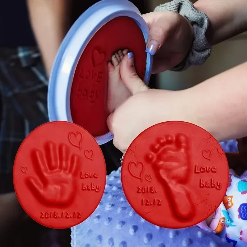 20g 1PC Baby Care Air Drying Soft Clay Baby Handprint Footprint Imprint Kit Casting Parent-child Hand Inkpad Fingerprint Toys