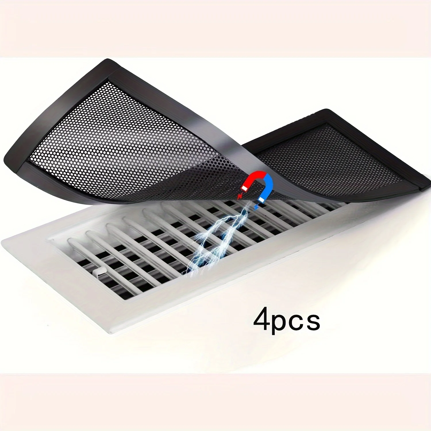 4PCS Household Magnetic Ventilation Cover -4x10 Inch PVC Mesh, Dust-proof, Debris Proof, Pest Control