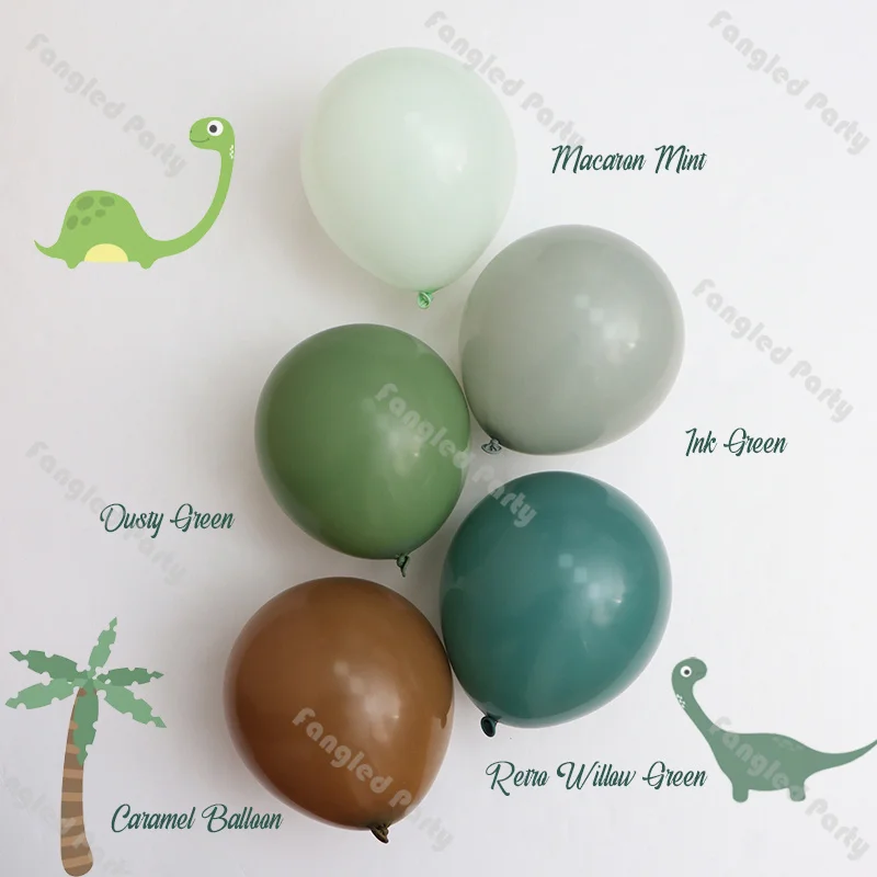 5/10/12/18inch Caramel Green Birthday Balloons Pastel Baby Shower Kids Party Decor Gender Reveal Wedding DIY Boho Party Backdrop