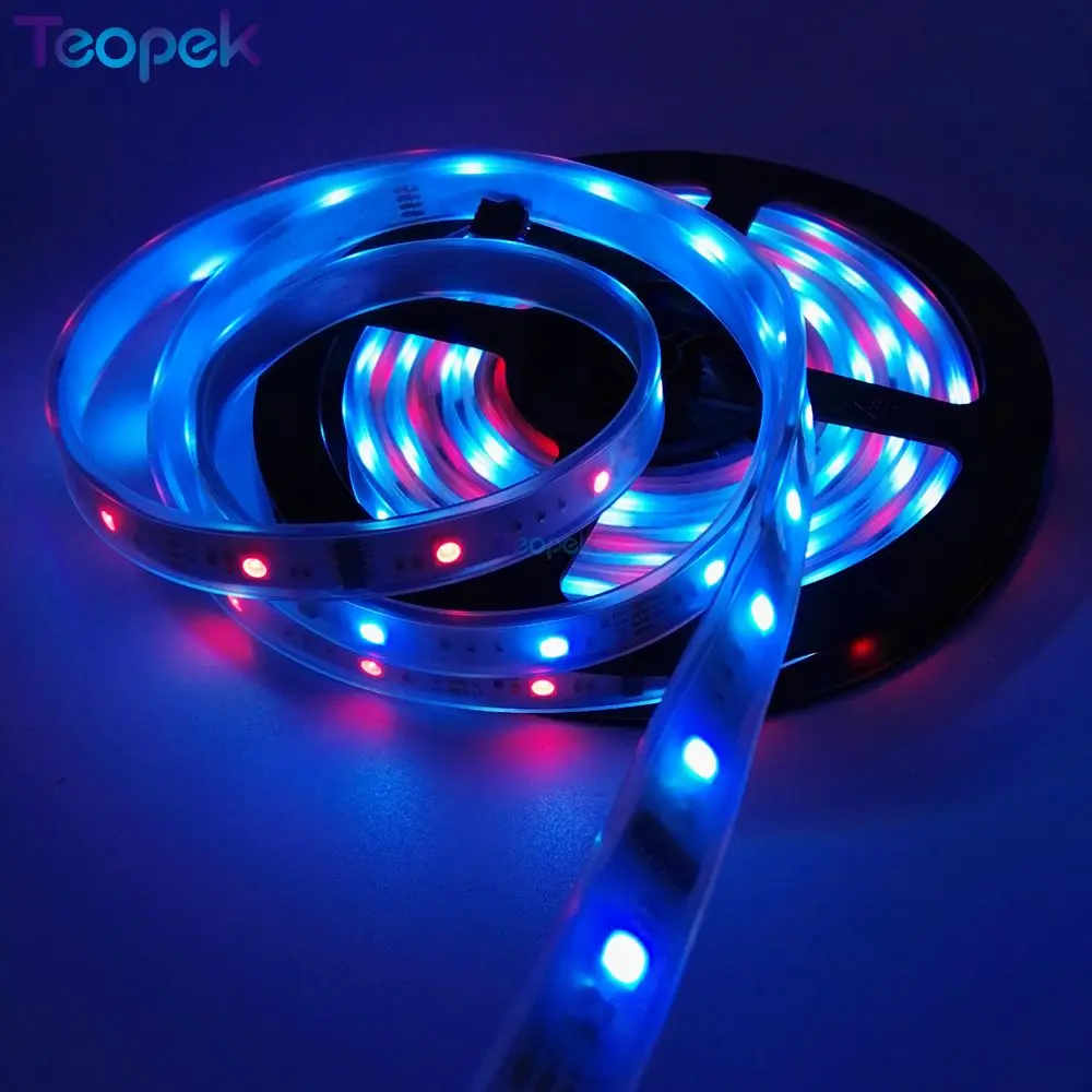 5M 6803 IC RGB Dream Magic Color LED Strip SMD 5050 DC12V 30LED/M IP20/IP67 Waterproof Flexible Strip Tape image 5