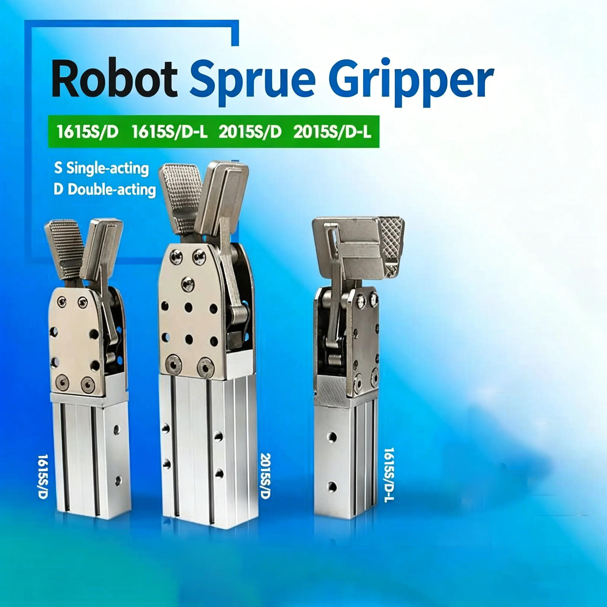 

2015D 1615D Pneumatic Cylinder Gripper For Robotic Machines Single-acting Double-acting Manipulator End Clamps