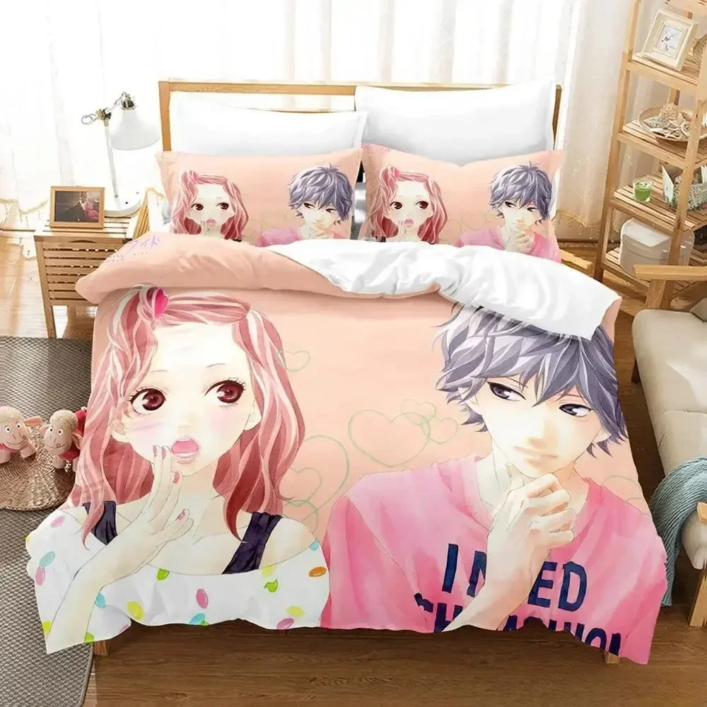 

New Blue spring ride Bedding Set Single Twin Full Queen King Size Bed Set Adult Kid Bedroom Duvet cover Sets Anime Bed Sheet Set