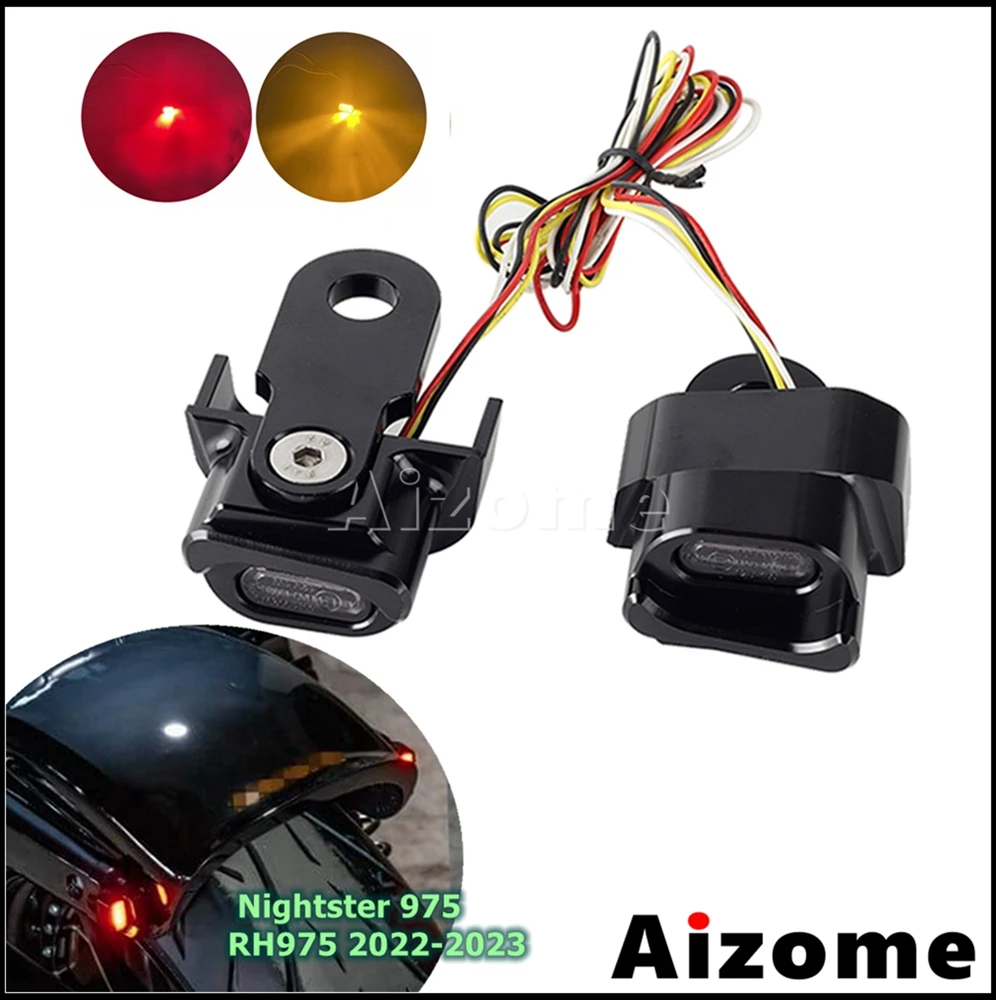 

Modified Motorcycle E4 E-mark Rear Struts LED 3 in 1 Brake Running Turn Signal Light Blinker For Harley Nightster RH975 2022-23