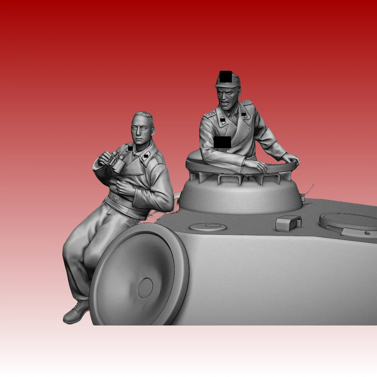 

1/35 Resin unpainted model kit, military theme, World War II German tank crew (2 people only) unassembled and unpainted GK