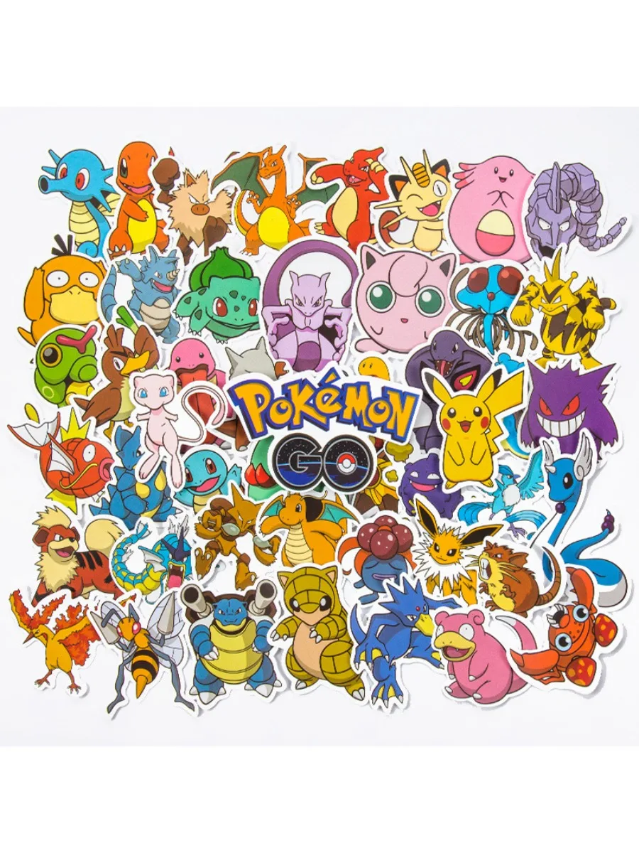 

50 pieces of non-repeating Pokémon trolley trunk guitar laptop waterproof stickers