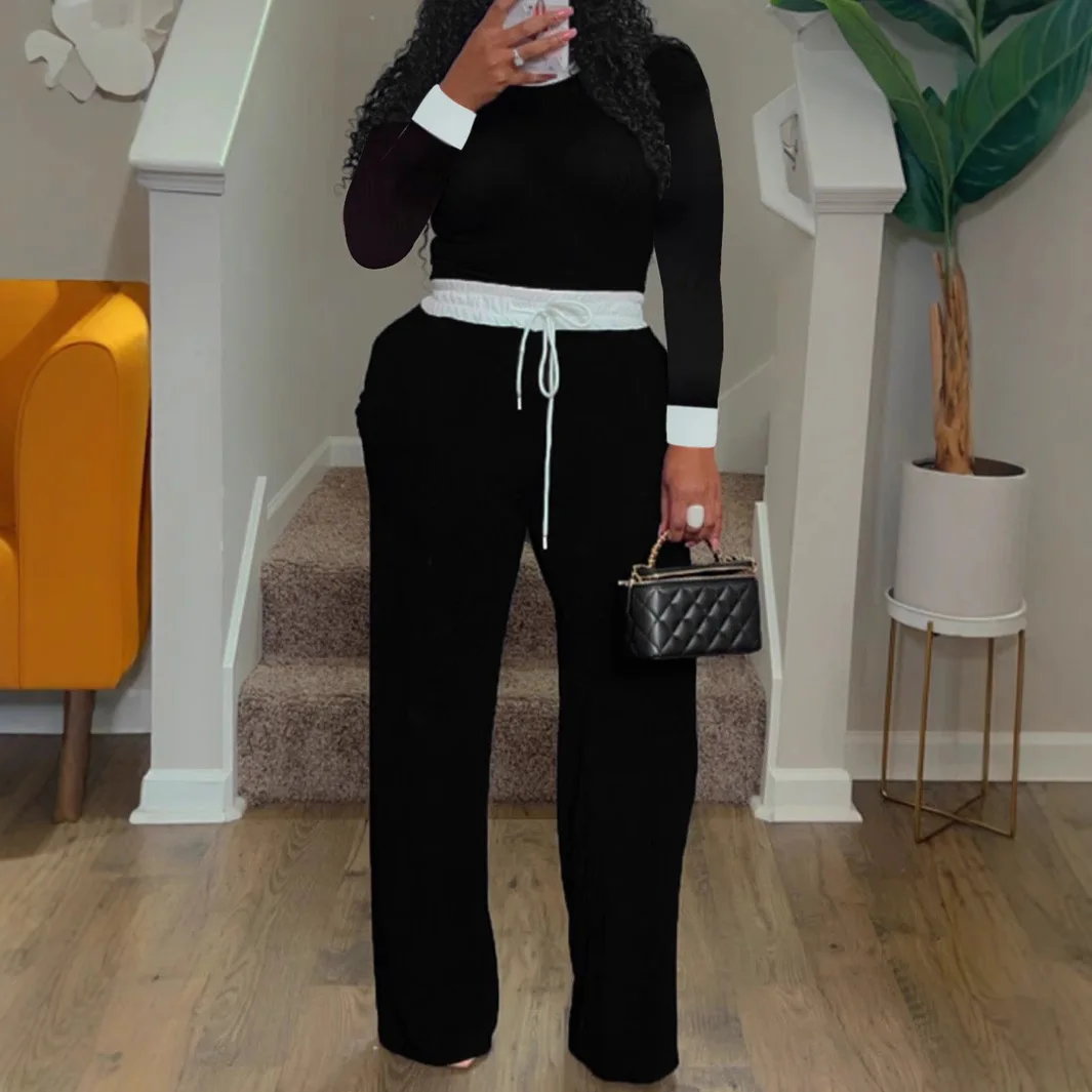 Pant Set Women Two Piece Sets Jogge Tracksuit Tops Straight Long Pants High Waist Casual Loose Y2k Streetwear 2025 Matching Sets