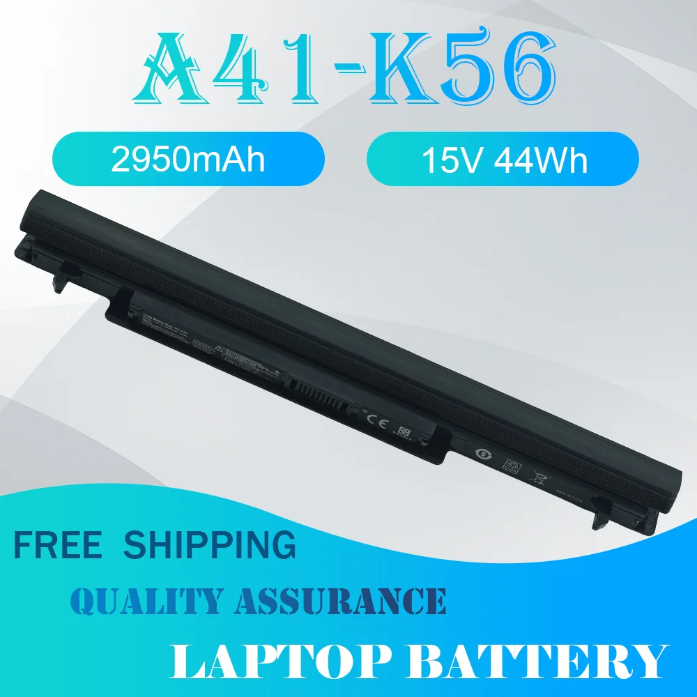 A41-K56 Laptop Battery For Asus A56 A46 K56 K56C K56CA K56CM K46 K46C K46CA K46CM S550C S56 S56C S405CA S550CA  A32-K56 A42-K56