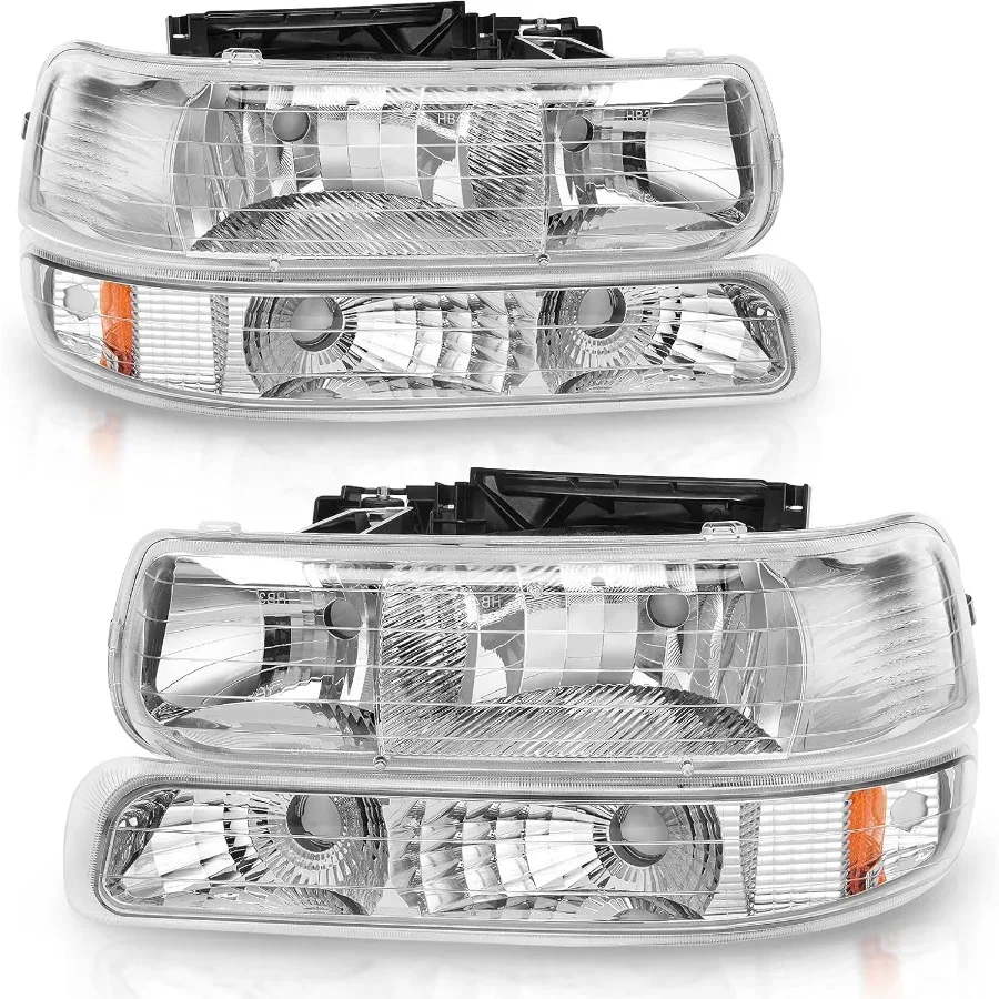 

Headlight Assembly Compatible with 19992002 Chevy Silverado 1500 2500 1500HD 2500HD 3500 and 20002006 Tahoe Suburban Headlamp P