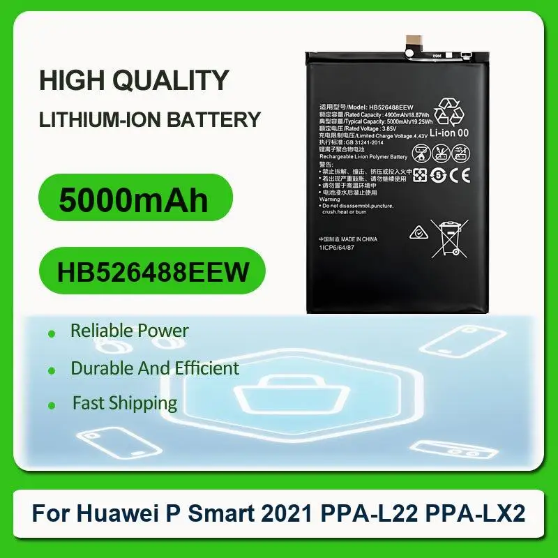 Battery For Huawei P Smart 2021 PPA-L22 PPA-LX2 Nova/Enjoy 6S/ Honor 6C 6A 8A/Y5 2017/P9 Lite mini 90 REA-AN00 90Pro REP-AN00