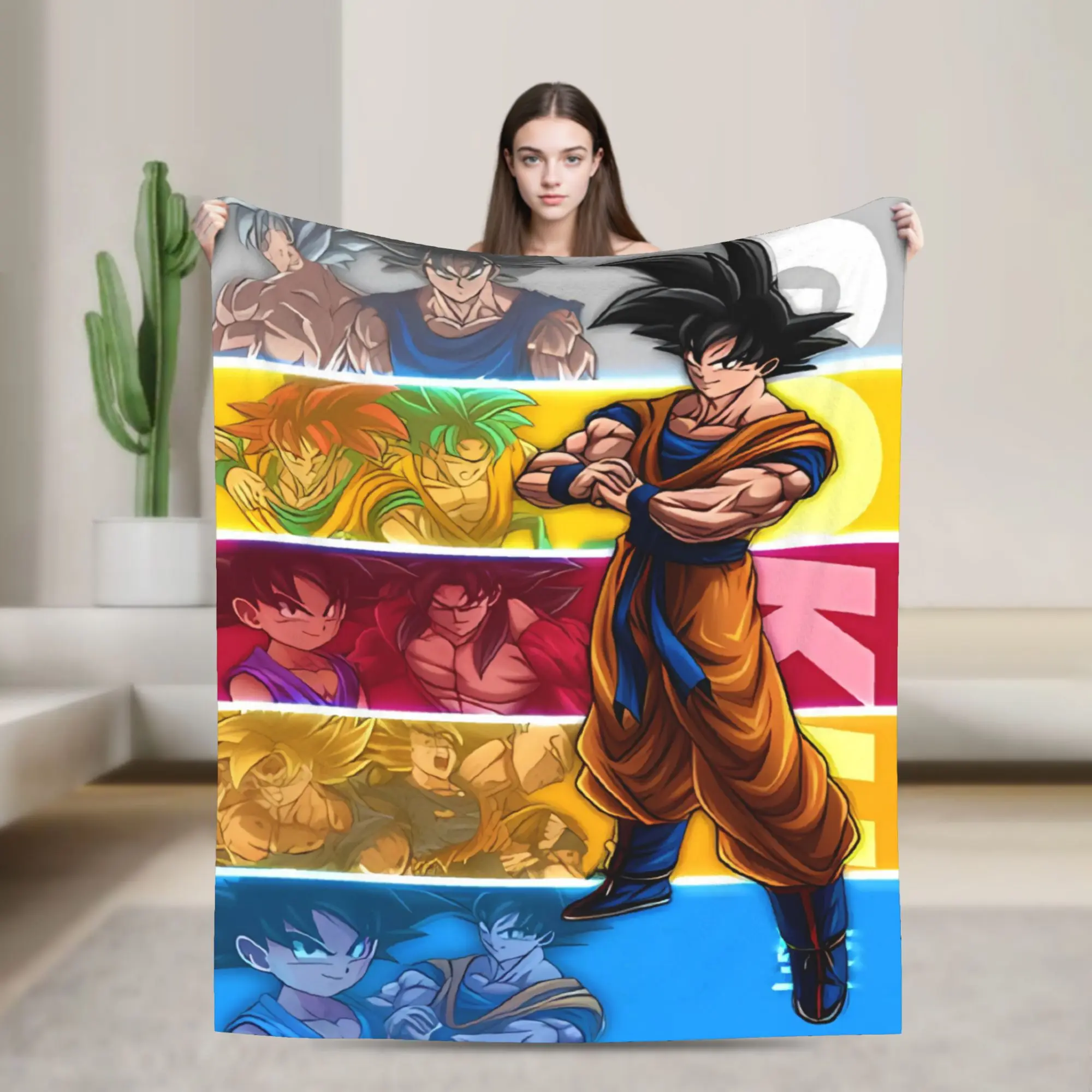D-Dragon B-Ball 3D Japanese Anime Soft Blankets  Children Plush Throw Blanket Novelty Couch Bed Flannel Bedspread Sofa Bed Cover