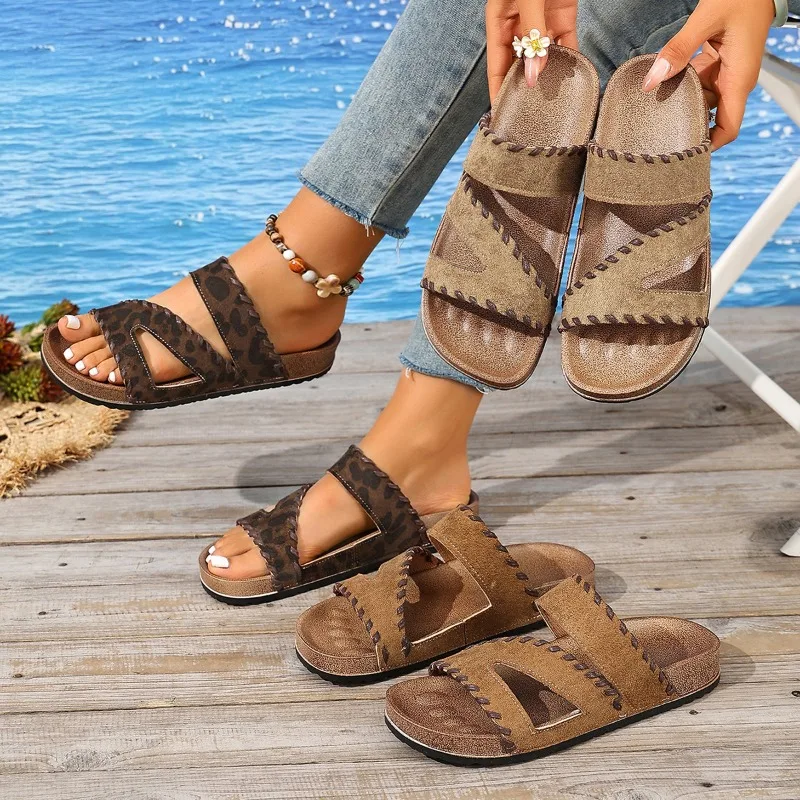 Summer Fashion Hollow Out Round Toe Casual Women's Slippers 2026 New Soft Soled Lightweight Comfort Women Shoes Мюли Женские
