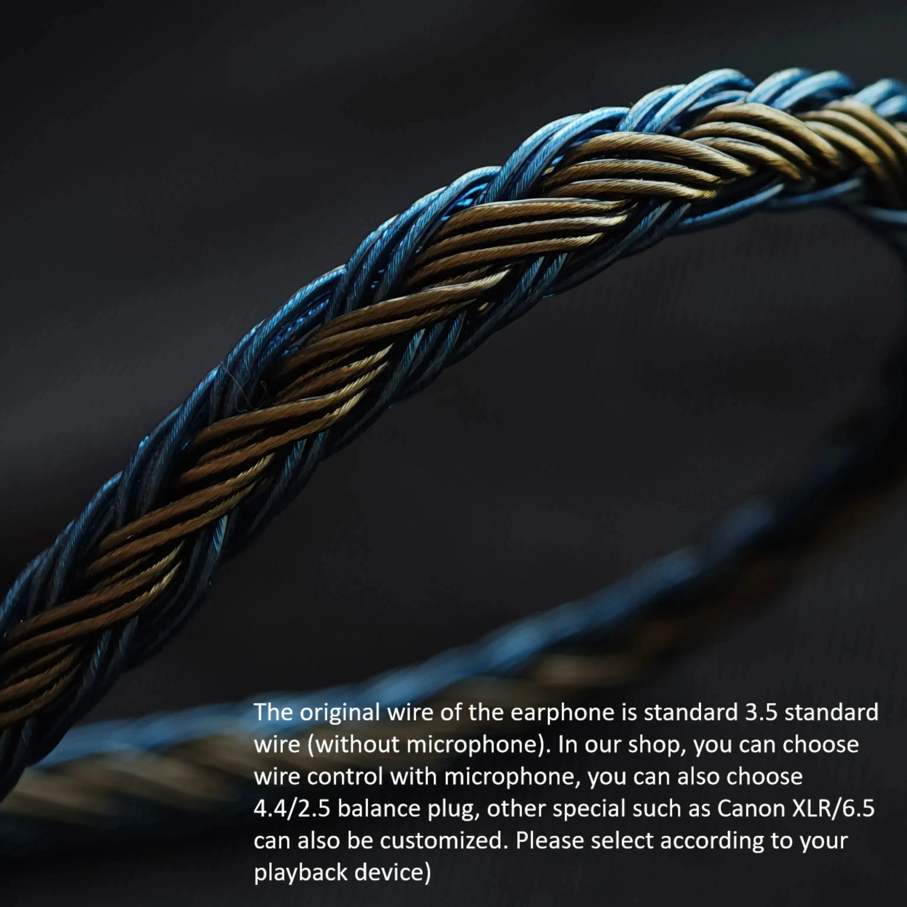 Compatible with HIFIMAN HD400se, Edition XS, Arya, Ananda Headphone 24 core Upgrade Cable, 4.4mm Balanced 3.5mm with mic