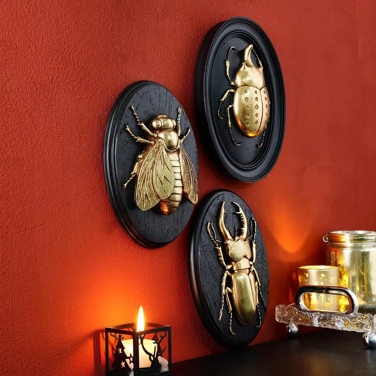 Retro Insect Relief Resin Wall Hanging - 3D Insect Wall Decoration For Walls - Atmosphere-enhancing Wall Hanging Accessory
